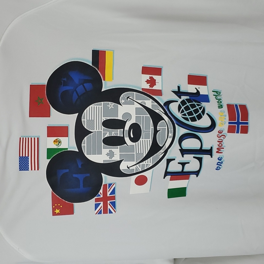 Walt Disney World Epcot Mickey Mouse White Jacket Men’s XL Full Zip - Picture 2 of 7
